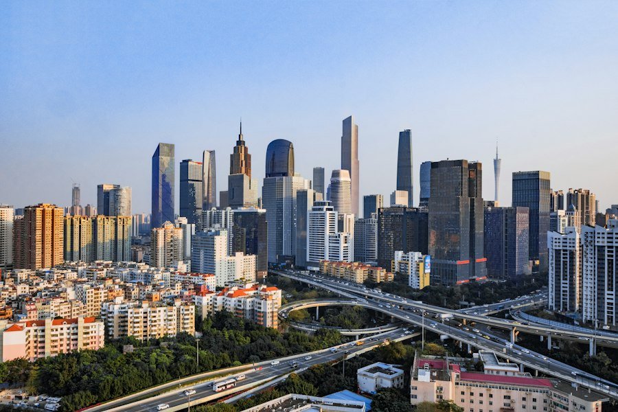 Guangzhou city skyline in daylight